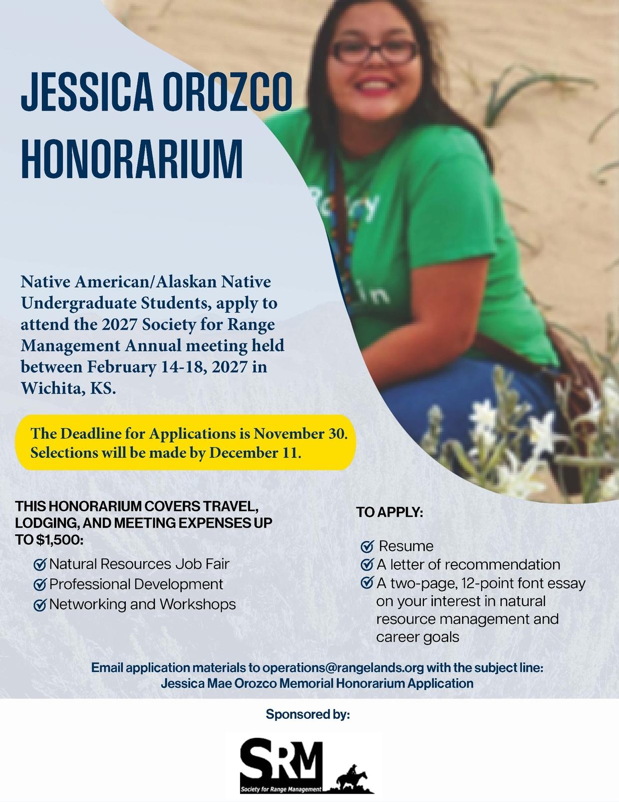 Jessica Orozco Memorial Honorarium